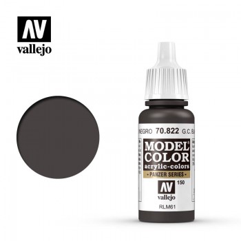 Vallejo Model Color Acrylic German Camouflage Black Brown 70822